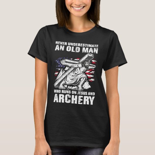 T-shirt Archery Dad Christian Bow Hunting Grandpa (Devant)