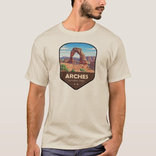 T-shirt Arches National Park Utah Shield (Devant)