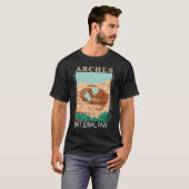 T-shirt Arches Parc National Double Arche Retro Distorsion (Devant entier)