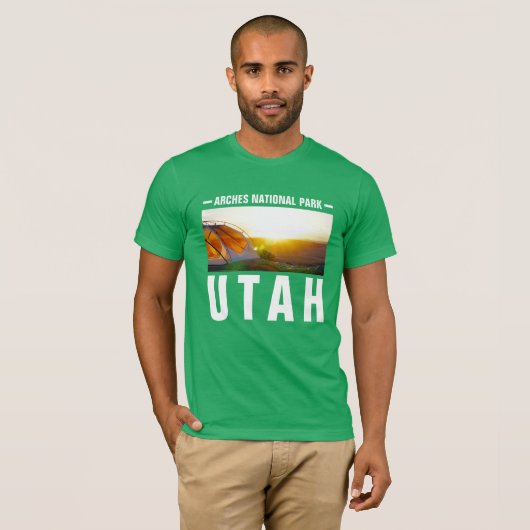 T-SHIRT ARCHES PARC NATIONAL UTAH CAMPING GRAPHIQUE MENS (Devant entier)