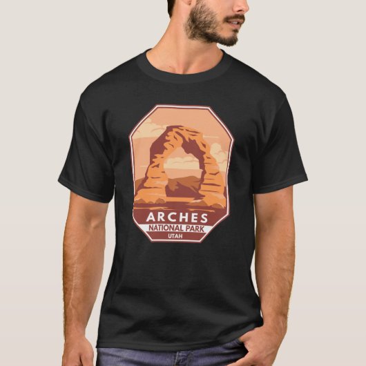 T-shirt Arches Parc National Utah Delicate Arch Art Retro (Devant)