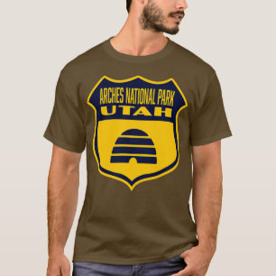T-shirt Arches Parc National Utah Retro Pavillon Bleu
