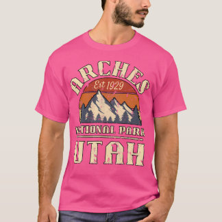 T-shirt Arches Utah Nature Randonnées Monts Extérieurs Vin