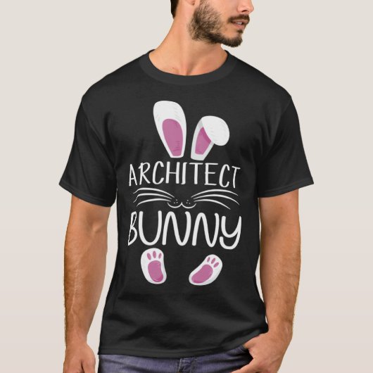 T-shirt Architect Bunny Cute Matching Family Easter Day (Devant)