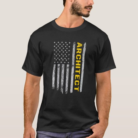 T-shirt Architect US Flag For An Architect Architecture (Devant)