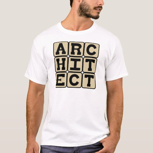 T-shirt Architecte, Concepteur de bâtiments (Devant)
