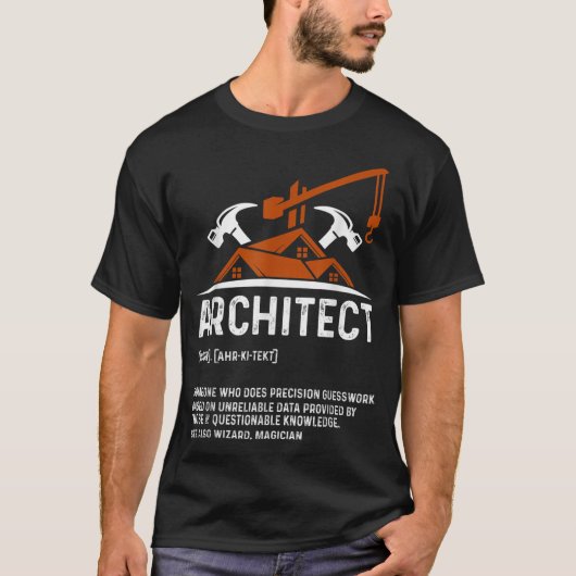 T-shirt Architecte Définition Architecte Funny Architectur (Devant)