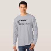 T-shirt Architecte Définition Citation Drôle Long Sleeve C (Devant entier)