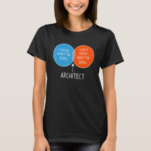 T-shirt Architecte Je ne sais pas ce que je fais Colorful 