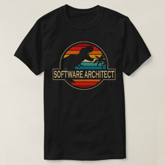 T-shirt Architecte logiciel Dinosaur (Design devant)