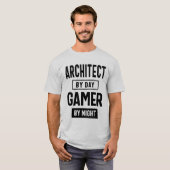 T-shirt Architecte par Joueur de jour par Profession noctu (Devant entier)
