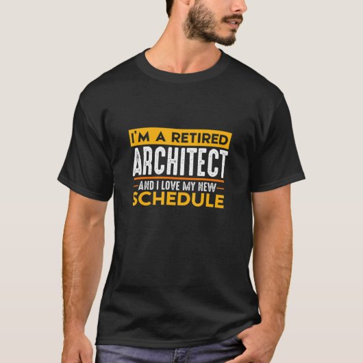 T-shirt Architecte retraité (Devant)