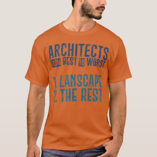 T-shirt Architectes de meilleur en pire 1 paysage drôle