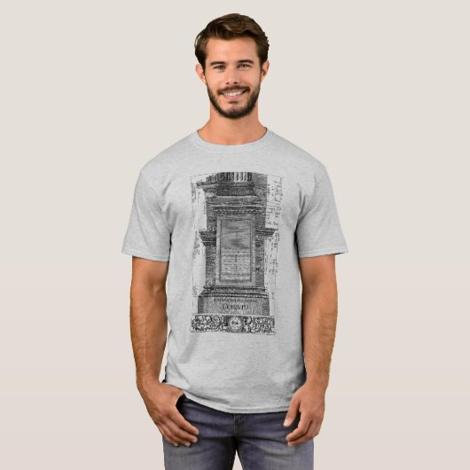 T-shirt Architecture classique, Colonne corinthienne 1725 (Devant entier)