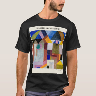 T-shirt ARCHITECTURE COLORÉE par PAUL KLEE, vintag Abstrai