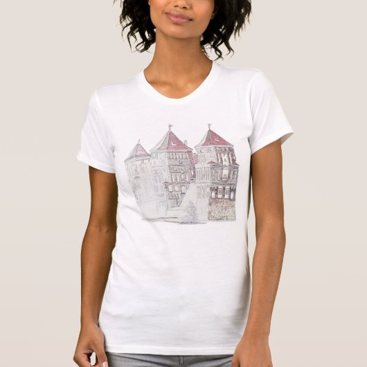 T-shirt Architecture du château de Mir en Biélorussie (Devant)