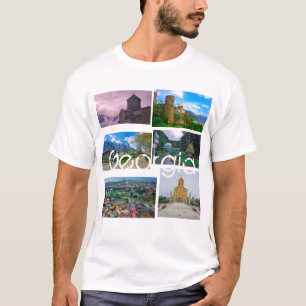 T-shirt Architecture en Géorgie de Tbilissi Kazbegi Borjom