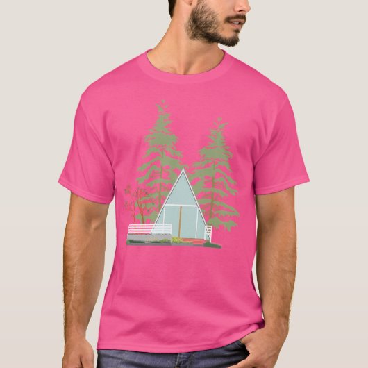 T-shirt Architecture Moderne Cabine Dans Les Bois (Devant)