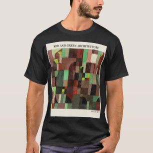 T-shirt ARCHITECTURE ROUGE ET VERT de Paul Klee, Abstraite