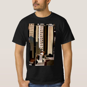 T-shirt Architecture vintage, gratte-ciel de Sheeler, 1922