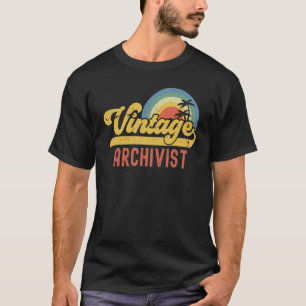 T-shirt Archiviste Vintage Sunset Profession Rétro Titre d