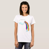 T-shirt Arcs-en-ciel vomissants de nuage (Devant entier)
