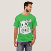 T-shirt Arctic Fo Plays With Kawaii Halloweenoy For Horror (Devant entier)