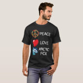 T-shirt Arctic Fox Love Peace Fox Paysage Arctic Fox (Devant entier)