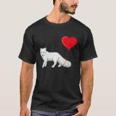 T-shirt Arctic Foxes With Heart Balloon Valentines Day Lov (Devant)