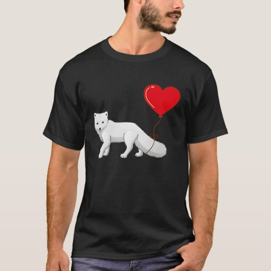 T-shirt Arctic Foxes With Heart Balloon Valentines Day Lov (Devant)