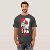 T-shirt Arctic wolf Greenland is not American (Devant entier)