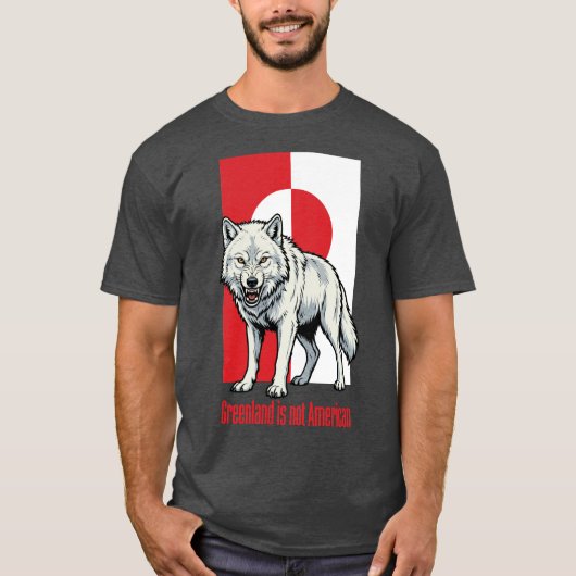 T-shirt Arctic wolf Greenland is not American (Devant)