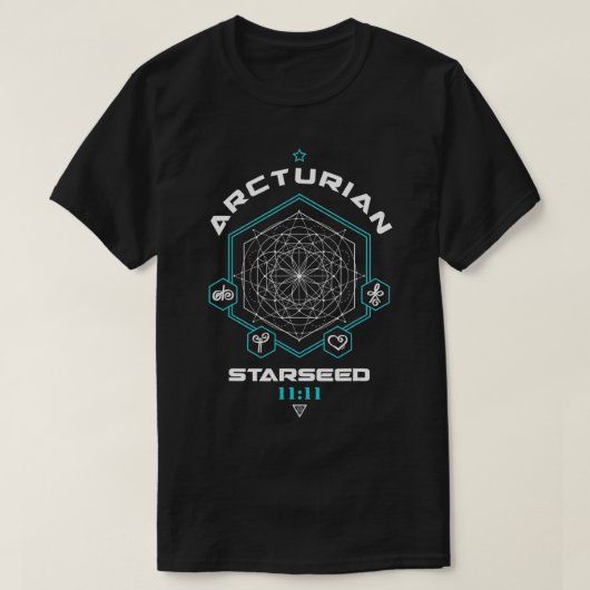 T-shirt Arcturian Starseed Code de lumière Géométrie sacré (Design devant)