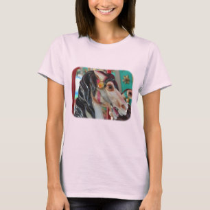T-shirt ardent de cheval de carrousel
