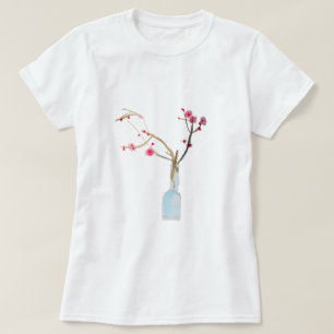 T-shirt Ardoise en sakura cerise en fleurs