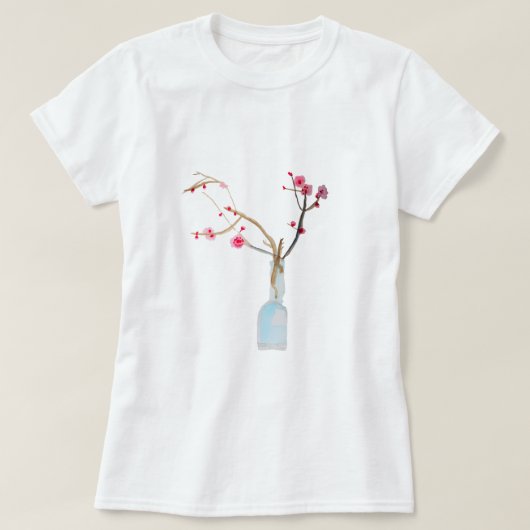 T-shirt Ardoise en sakura cerise en fleurs (Design devant)