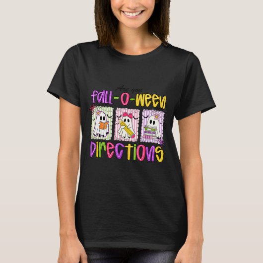 T-shirt Are You Fall-o-ween Directions Funny Teacher Hallo (Devant)