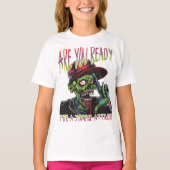 T-shirt Are You Ready | Funny Kids Zombie Attack Shirt (Devant)