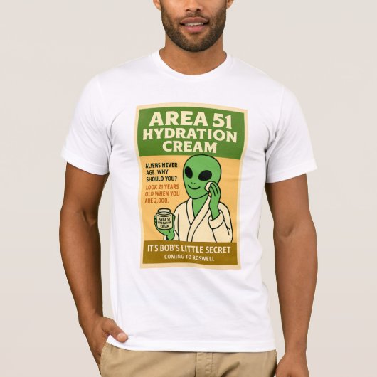 T-shirt Area 51 Skincare 1950 Retro Roswell Aliens (Devant)