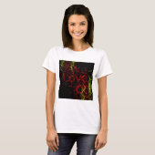 T-shirt Arêtes Frayées, Coeur Fort : Amour Indestructible (Devant entier)