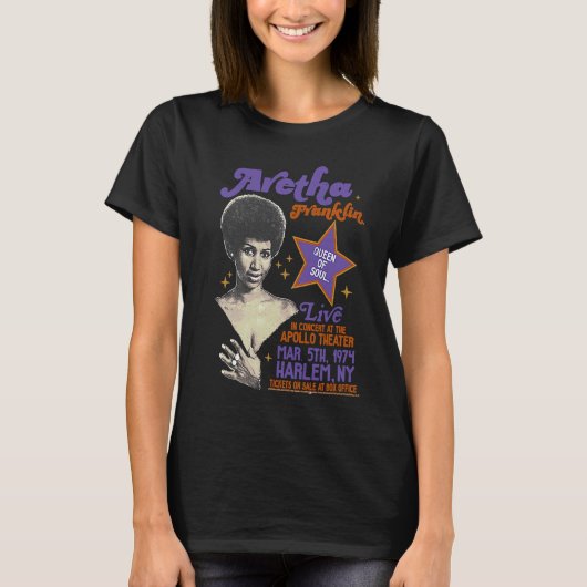 T-shirt Aretha Franklin Harlem (Devant)