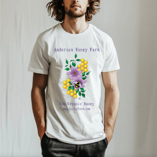 T-shirt Argent Abeille Ferme Lavande Jaune
