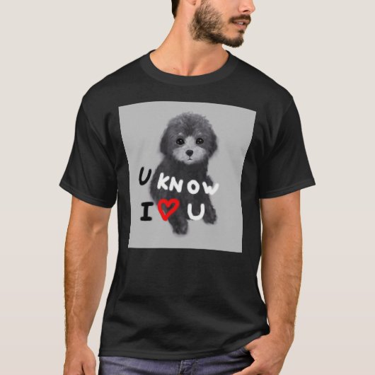 T-shirt Argent de caniche (Devant)