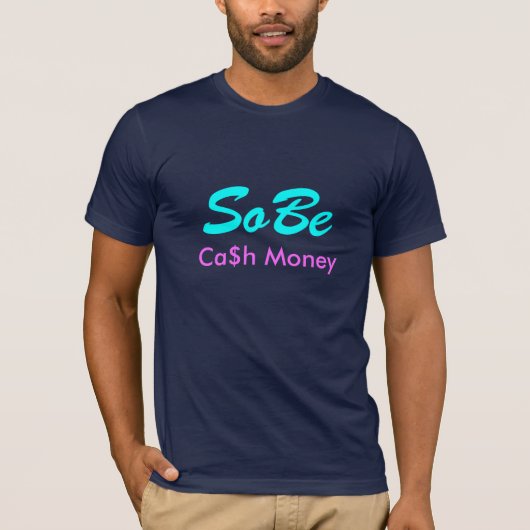T-shirt Argent de SoBe Ca$h (Devant)
