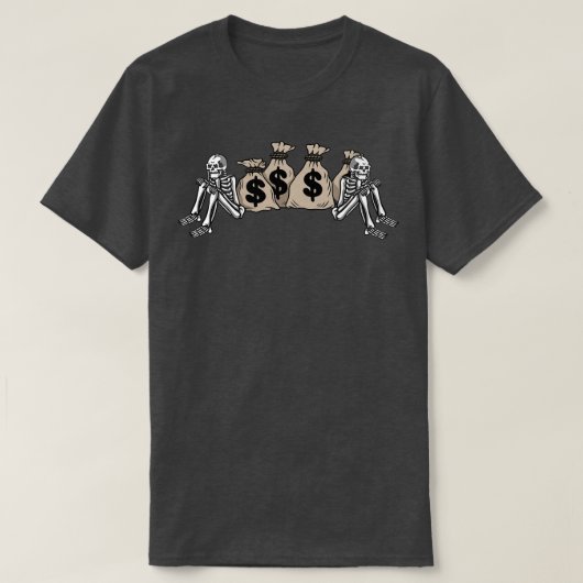 T-shirt Argent et crâne (Design devant)