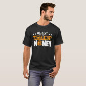 T-shirt Argent Magique d'Internet Bitcoin (Devant entier)