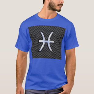 T-shirt Argent Poissons Zodiac Connexion à l'impression d