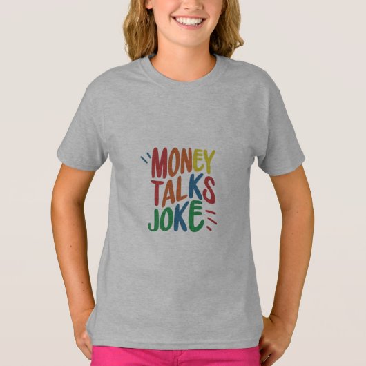 T-shirt Argent Talks plaisanteries (Devant)