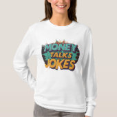 T-shirt Argent Talks plaisanteries (Devant)