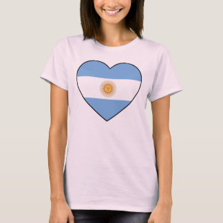 T-shirt Argentina Heart Flag Soccer